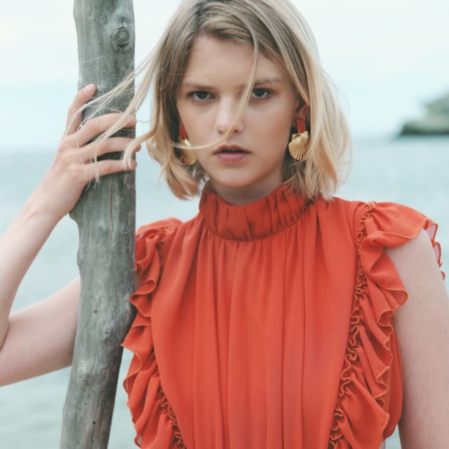 The Alcyone dress· 
a mini dress artfully layered with fabric, featuring a keyhole neckline and open back

#greekbrands @lachaine.official #exclusive #seiboutique #cyprus #onlineshopping