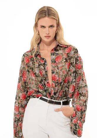 RED FLORAL SHIRT