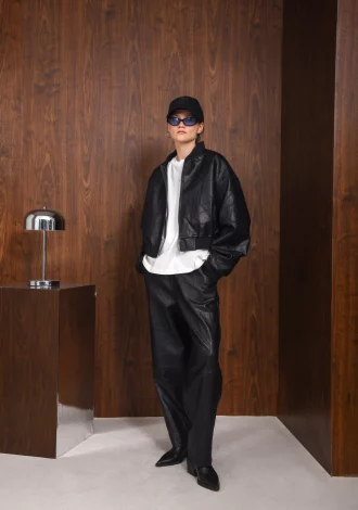 IDENTITY FAUX LEATHER JACKET