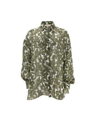 GREEN PAISLEY SHIRT
