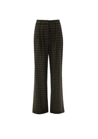 OLIVE CHEQUERED PANTS