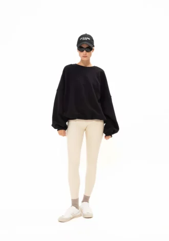 BLACK OPEN-NECLINE JUMPER