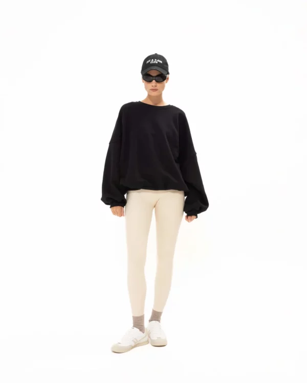 BLACK OPEN-NECLINE JUMPER
