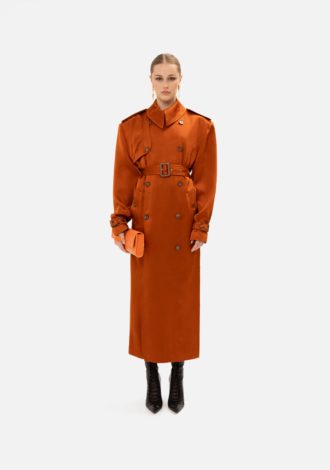 BURNT ORANGE TRENCH COAT