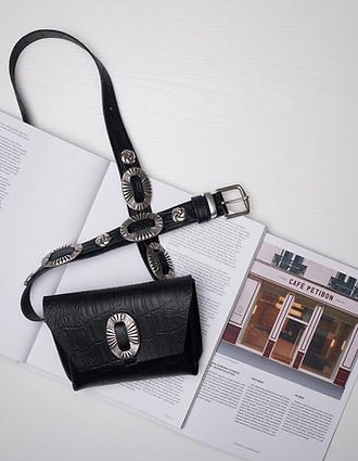 “DON’T STOP BELIEVIN” BELTBAG, BLACK