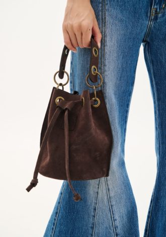 BUCKET SUEDE BAG BROWN
