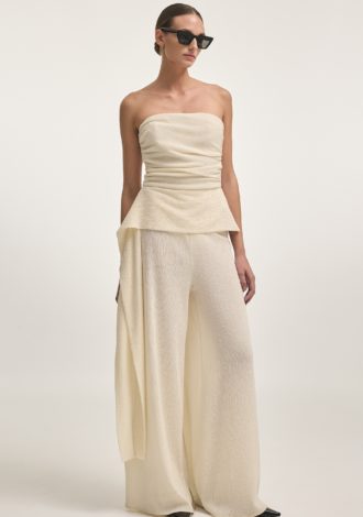 SUBWAY STRAPLESS TOP ECRU