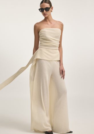 SUBWAY STRAPLESS TOP ECRU