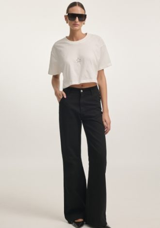 HOLLYWOOD CROP T-SHIRT WHITE