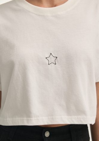 HOLLYWOOD CROP T-SHIRT WHITE