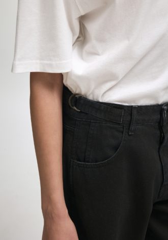 JEANIE DENIM TROUSERS BLACK