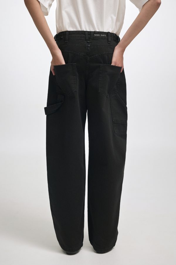 JEANIE DENIM TROUSERS BLACK - Image 3