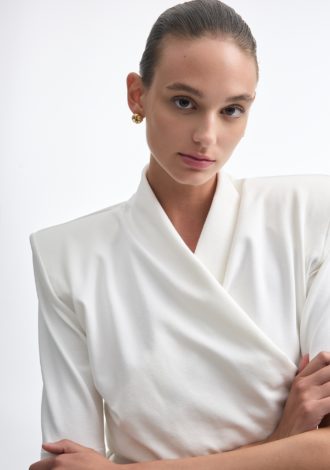 MELANIE CROP TOP OFF WHITE