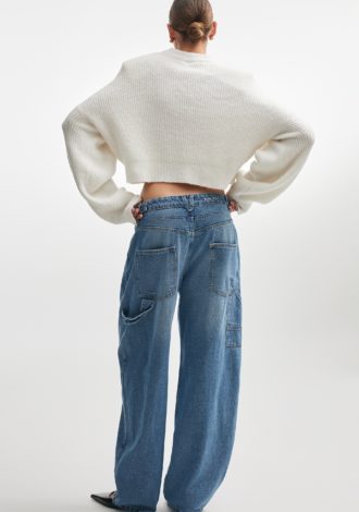 JEANIE DENIM TROUSERS BLUE