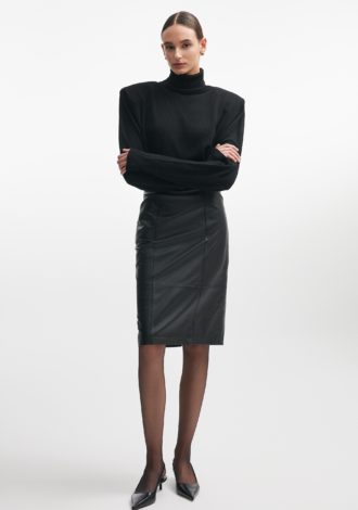 BASIC KNITTED BLOUSE BLACK