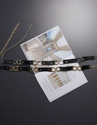 “SHOCKWAVES” LEATHER BELT