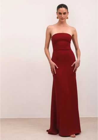OSCAR DRESS BORDEAUX