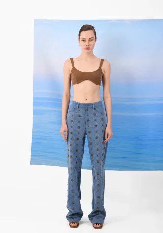 AMBER JEANS ALLOVER BEADED