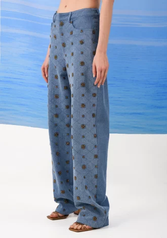 AMBER JEANS ALLOVER BEADED