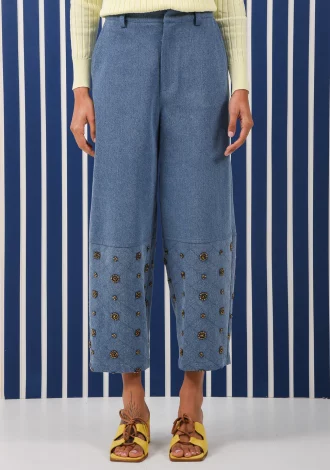 AMBER JEANS HALF BEADED