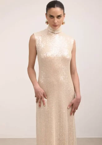 HOLLYWOOD IVORY SEQUIN DRESS