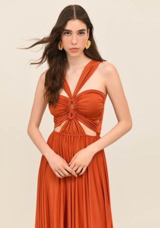 RENNES BURNED PEACH DRESS