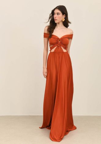 RENNES BURNED PEACH DRESS