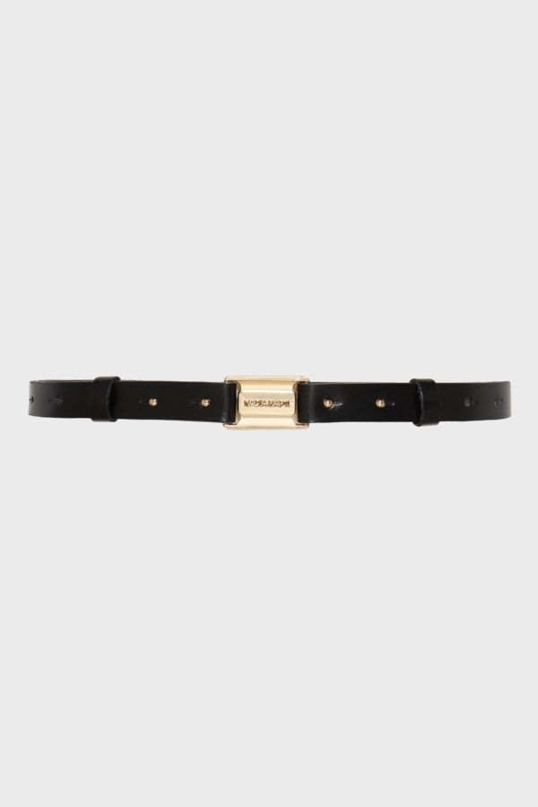 SIMONE LEATHER BELT BLACK - Image 2