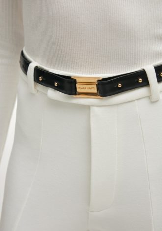 SIMONE LEATHER BELT BLACK
