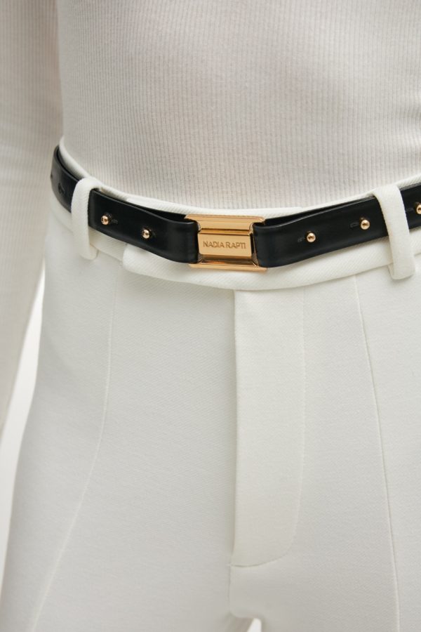 SIMONE LEATHER BELT BLACK
