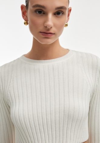 FEMME KNITTED TOP WHITE