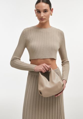 SIENA LEATHER BAG GREIGE