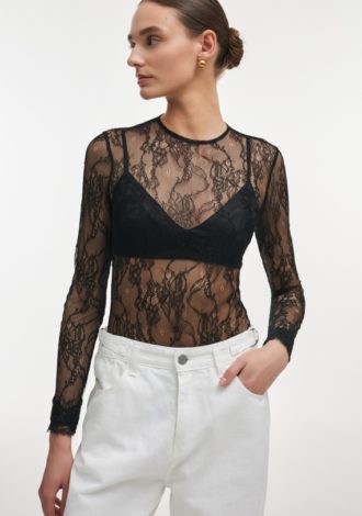 VEIL BODYSUIT BLACK