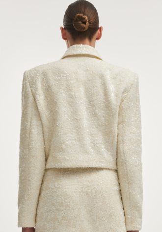 PETRA CROPPED BLAZER WHITE