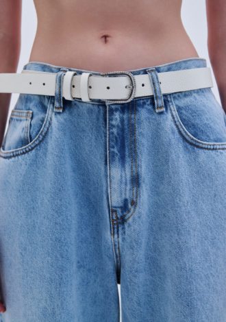 COMBOS 0106 BELT LEATHER SILVER BUCKLE