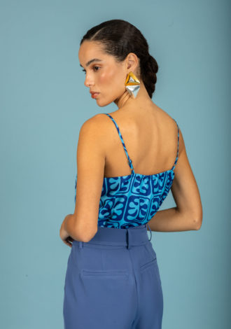 JAVIER SATIN TOP CIEL