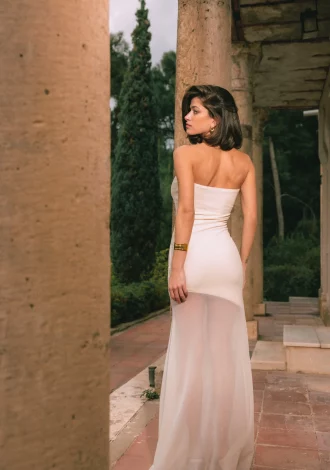 EVE STRAPLESS BUTTER YELLOW DRESS