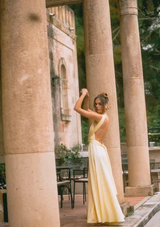 MALDIVES MAXI YELLOW DRESS