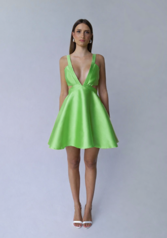 ALENA MINI DRESS LIME