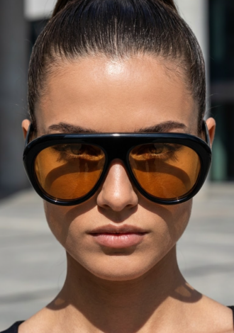 LYRA SUNGLASSES BLACK/ORANGE
