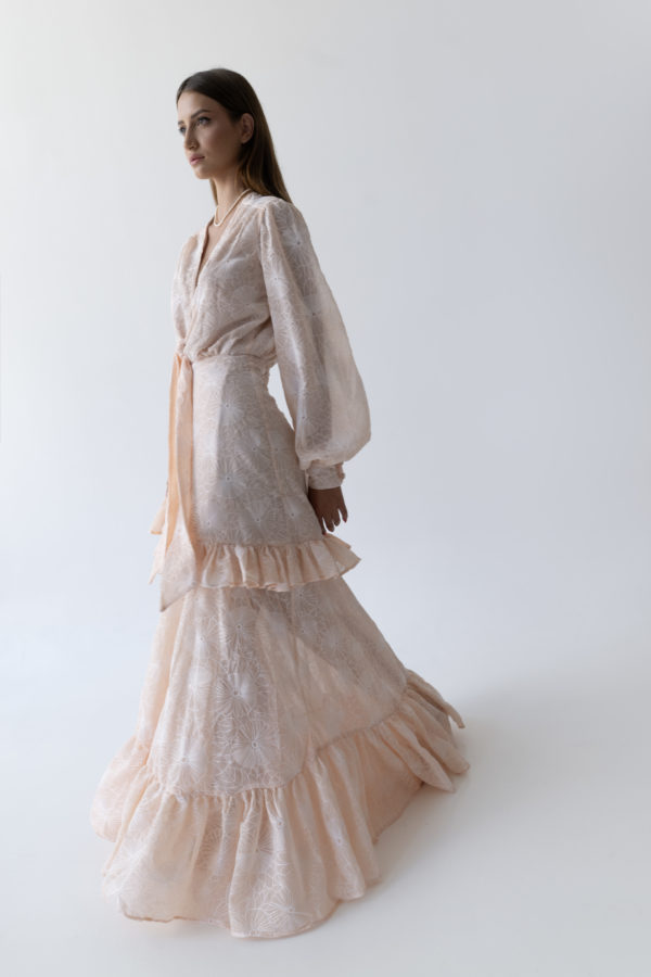 DAHRA MAXI DRESS BEIGE - Image 2