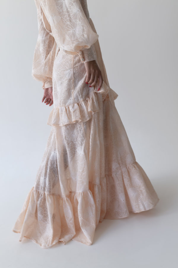 DAHRA MAXI DRESS BEIGE - Image 3