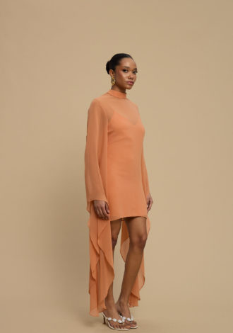 ALMEA DRESS PEACH