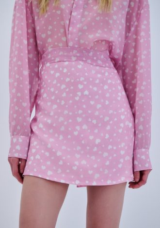 COMBOS SKIRT MINI HEARTS PINK