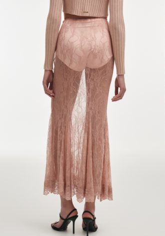 VEIL MAXI SKIRT PINK