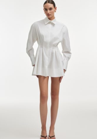 ROSE SHIRT DRESS WHITE