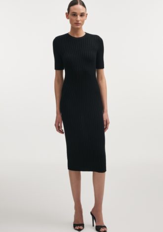 FEMME KNITTED MAXI DRESS BLACK