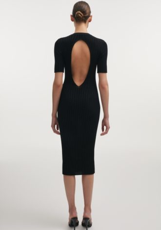 FEMME KNITTED MAXI DRESS BLACK