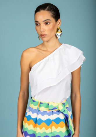 ROBIN POPLIN TOP WHITE