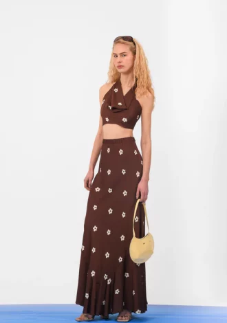 DAISY TOP BROWN